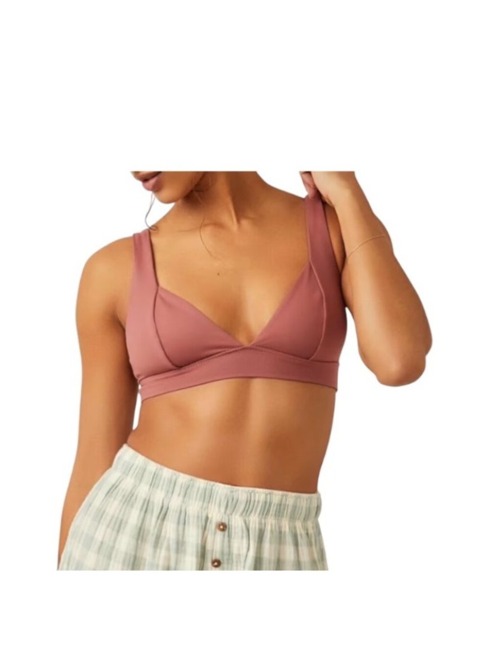 Free People Movement Duo Corset Bra Pink Size M Summer Minimalist Loungewear